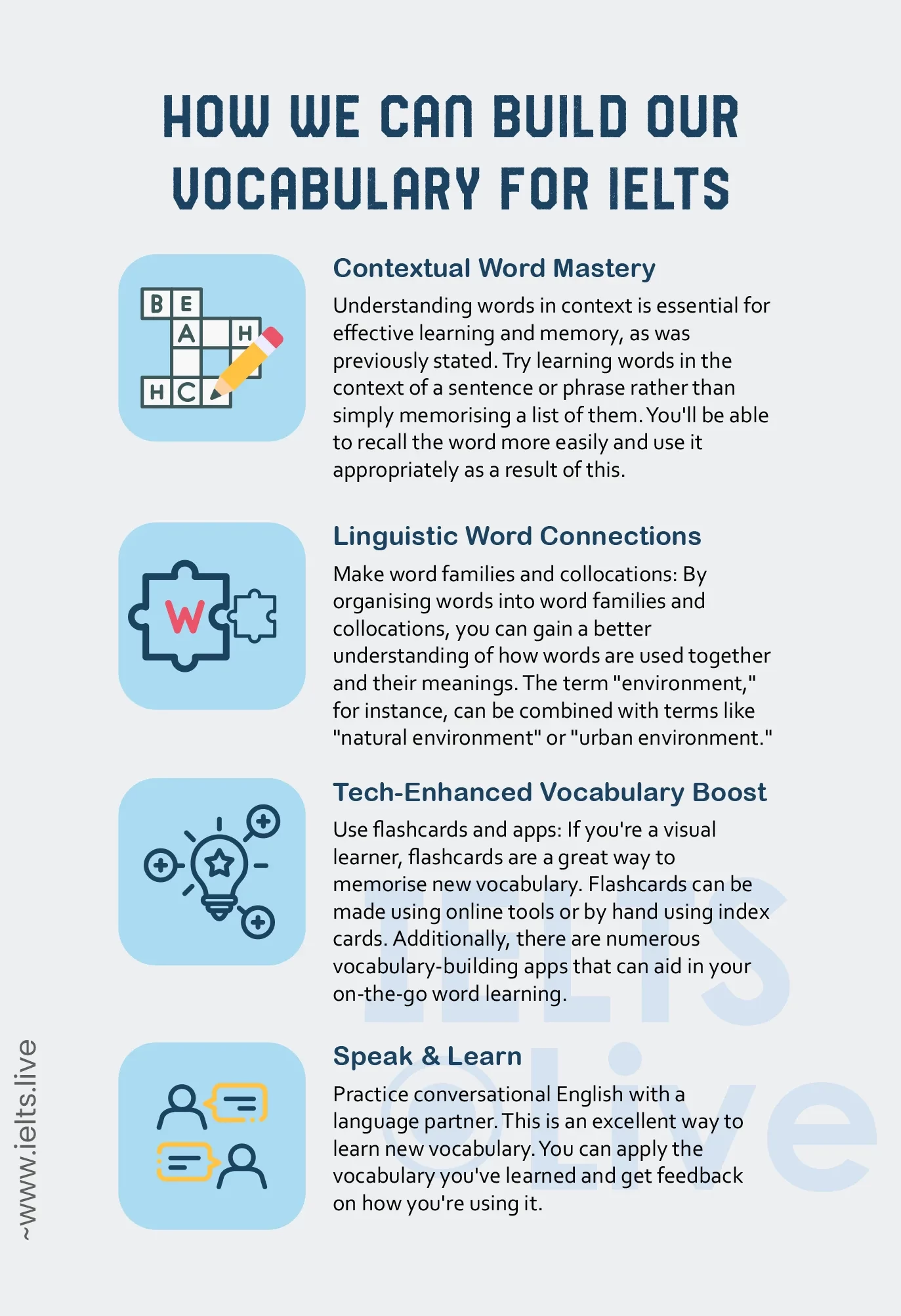 How we can build our vocabulary for IELTS